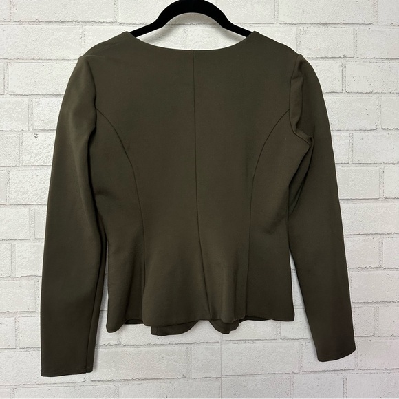 Wilfred Felice Ponte Top Ponte-knit button-up blouse Size 4 Green - Picture 11 of 15